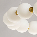 Люстра круглая с матовыми белыми шарами PEARLS Suspension варинант исполнения - 10 | Loft Concept в Новосибирске