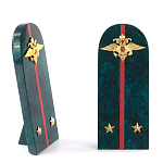 Сувенир Погон МВД из натурального камня змеевик Souvenir Epaulets варинант исполнения - 2 | Loft Concept в Новосибирске