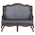 Диван двухместный из натурального бука цвета антрацит Solid Luxury варинант исполнения - 1 | Loft Concept в Новосибирске