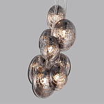 Люстра подвесная с 8-ю круглыми плафонами из рельефного стекла Disc Light варинант исполнения - 3 | Loft Concept в Новосибирске