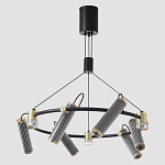 Люстра круглая с 9-ю цилиндрическими плафонами на магнитном креплении Bronze Concert варинант исполнения - 4 | Loft Concept в Новосибирске