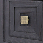 Тумба черная из дерева двухдверная Geometric Double Door Nightstand варинант исполнения - 2 | Loft Concept в Новосибирске