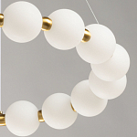 Люстра круглая с матовыми белыми шарами PEARLS Suspension варинант исполнения - 9 | Loft Concept в Новосибирске