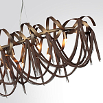 Люстра подвесная линейная с переплетенными металлическими лентами и цепочками Atlantis Chain варинант исполнения - 5 | Loft Concept в Новосибирске