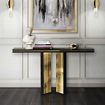 Консоль чёрная с позолоченной центральной частью Beyond Console варинант исполнения - 4 | Loft Concept в Новосибирске