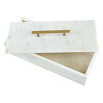 Шкатулка из белого мрамора Save Time варинант исполнения - 3 | Loft Concept в Новосибирске