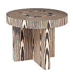 Столик журнальный круглый с полосатым узором Zebroids варинант исполнения - 1 | Loft Concept в Новосибирске