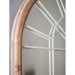 Зеркало-окно настенное в венецианском стиле с деревянной рамой бежевого цвета Venetian Smooth варинант исполнения - 7 | Loft Concept в Новосибирске