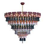 Люстра круглая с декором из разноцветных элементов в виде листьев Changing Seasons варинант исполнения - 3 | Loft Concept в Новосибирске