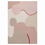 Плед из хлопка бежевого цвета с абстрактным принтом Elysian Flow Peach варинант исполнения - 1 | Loft Concept в Новосибирске