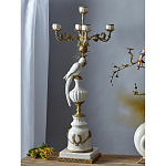 Подсвечник белый Попугай из фарфора с бронзовыми элементами Eden Garden варинант исполнения - 4 | Loft Concept в Новосибирске