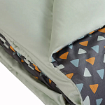 Постельное белье из сатина с принтом треугольники 150х200 см Triangular Dreams варинант исполнения - 4 | Loft Concept в Новосибирске