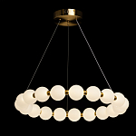Люстра круглая с матовыми белыми шарами PEARLS Suspension варинант исполнения - 3 | Loft Concept в Новосибирске