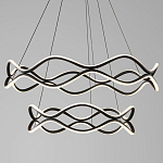 Люстра подвесная с волнообразным черным каркасом Black Tsunami варинант исполнения - 1 | Loft Concept в Новосибирске