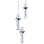 Подвесной светильник хром Trio Odile Acrylic Tube Hanging Lamp Chrome варинант исполнения - 1 | Loft Concept в Новосибирске