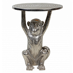 Столик с подстольем в виде обезьянки Bombay Nickel варинант исполнения - 2 | Loft Concept в Новосибирске