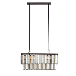 Люстра линейная прямоугольная с подвесками из натурального перламутра Nacre варинант исполнения - 1 | Loft Concept в Новосибирске