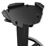 Барный стул вращающийся со спинкой и подлокотниками Douglas Rhombus Черный Велюр варинант исполнения - 6 | Loft Concept в Новосибирске