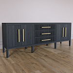 Большая VT-тумба Primo шпон Черный дуб варинант исполнения - 3 | Loft Concept в Новосибирске