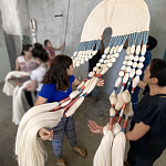 Настенное украшение из нитей Корона с кисточками Crown Wall Hanging варинант исполнения - 3 | Loft Concept в Новосибирске