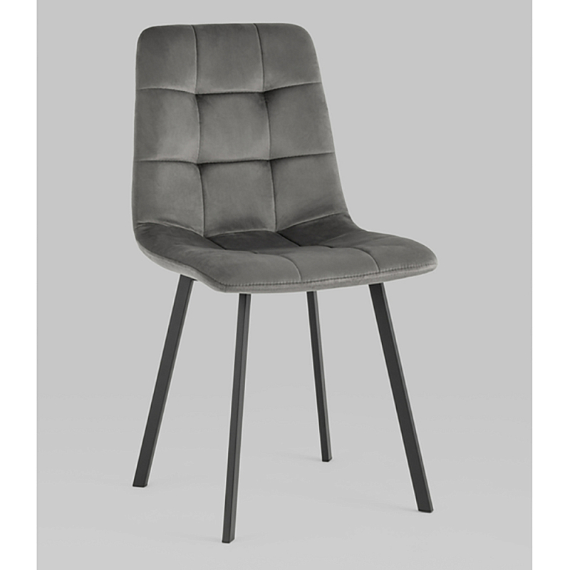Стул NANCY S Chair Темно-Серый 2 шт Серый Черный Стул NANCY S Chair Темно-Серый 2 шт Серый Черный в Новосибирске | Loft Concept