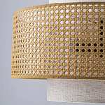 Подвесной светильник с декоративным поясом из плетеного бамбука Biuloggicu варинант исполнения - 7 | Loft Concept в Новосибирске