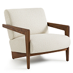 Кресло Avalon White Boucle из массива ореха варинант исполнения - 1 | Loft Concept в Новосибирске