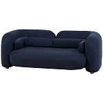 Дизайнерский двухместный диван с мягкими спинкой и подлокотниками синий Madelaine Sofa Blue варинант исполнения - 3 | Loft Concept в Новосибирске