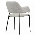 Стул мягкий с подлокотниками Chair Gray Upholstery Boucle варинант исполнения - 3 | Loft Concept в Новосибирске