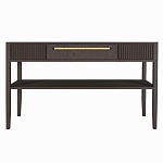 Дизайнерская Консоль с полкой и ящиком Primo Темный орех варинант исполнения - 8 | Loft Concept в Новосибирске