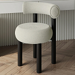 Стул с обивкой букле Pierres Grey Boucle Chair варинант исполнения - 2 | Loft Concept в Новосибирске