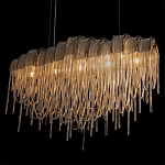 Люстра подвесная с металлическими цепочками и изогнутыми металлическими дугами 72 см Atlantis Chain варинант исполнения - 8 | Loft Concept в Новосибирске