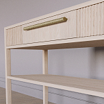 Дизайнерская Консоль с полкой и ящиком Primo Светлый дуб варинант исполнения - 3 | Loft Concept в Новосибирске