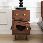 Тумбочка прикроватная с ящиком и дверцей Робот Robot Desk варинант исполнения - 1 | Loft Concept в Новосибирске