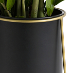 Кашпо из металла и латуни Elegance Elevated Planters черное варинант исполнения - 4 | Loft Concept в Новосибирске