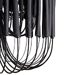 Люстра черная с несколькими ярусами деревянных палочек Bright Wooden Chandelier варинант исполнения - 6 | Loft Concept в Новосибирске