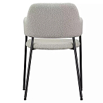 Стул мягкий с подлокотниками Chair Gray Upholstery Boucle варинант исполнения - 4 | Loft Concept в Новосибирске
