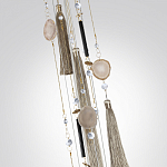 Люстра подвесная с 8-ю шарообразными плафонами из белого стекла с подвесками из камня и кисточками Agatelle варинант исполнения - 7 | Loft Concept в Новосибирске