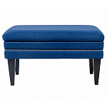 Мягкая банкетка на черных ножках с зоной для хранения Casket Blue варинант исполнения - 1 | Loft Concept в Новосибирске