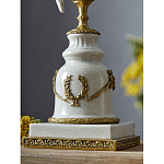 Подсвечник белый Попугай из фарфора с бронзовыми элементами Eden Garden варинант исполнения - 5 | Loft Concept в Новосибирске