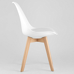 Стул с основой из пластика и мягким сиденьем Arvika White варинант исполнения - 3 | Loft Concept в Новосибирске