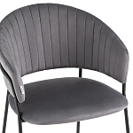 Стул в велюре серого цвета Horizon варинант исполнения - 6 | Loft Concept в Новосибирске