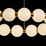 Люстра круглая с матовыми белыми шарами PEARLS Suspension варинант исполнения - 5 | Loft Concept в Новосибирске