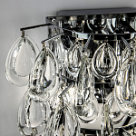 Бра с хрустальными подвесками в виде капель Antoine Crystal Drops Chrome Wall Lamp варинант исполнения - 2 | Loft Concept в Новосибирске