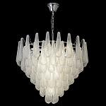 Люстра с подвесками из рифленного стекла в форме капель Textured Glass Chandelier варинант исполнения - 7 | Loft Concept в Новосибирске