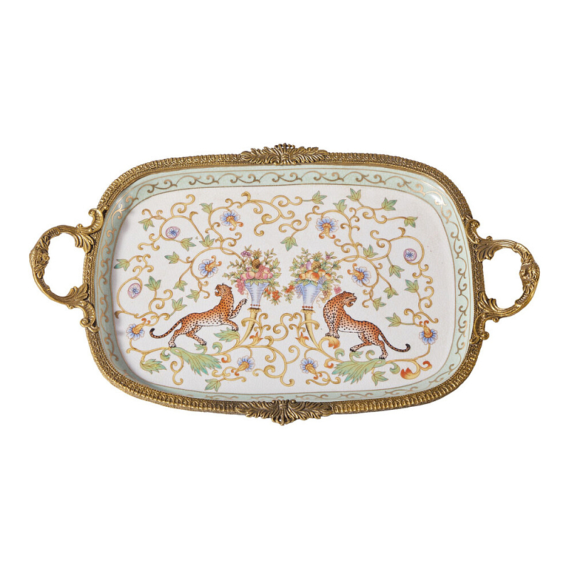 Поднос с растительным и животным дизайном Centennial Garden Мульти в Новосибирске | Loft Concept 