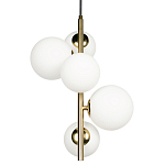 Подвесной светильник с 5-ю белыми шарообразными плафонами Bubble Chandelier варинант исполнения - 3 | Loft Concept в Новосибирске