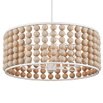 Люстра в форме цилиндра с вставками из деревянных бусин Wooden Beads варинант исполнения - 2 | Loft Concept в Новосибирске