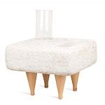 Керамический столик на деревянных ножках «Квадро» варинант исполнения - 2 | Loft Concept в Новосибирске