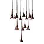 Люстра светодиодная с акриловыми конусообразными плафономи розовое золото Astra 60   варинант исполнения - 1 | Loft Concept в Новосибирске